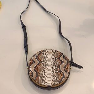 Snake skin cross body bag